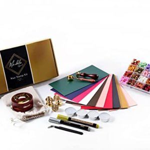 Marbolox Wax Seal Kit with 5 Seal Designs, 24 Colors(620 Pcs) Wax Seal S…